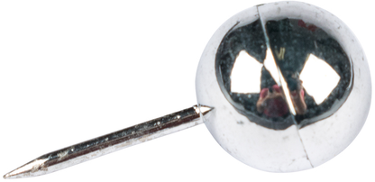 Silver Round Head Push Pins, 100 Pack
