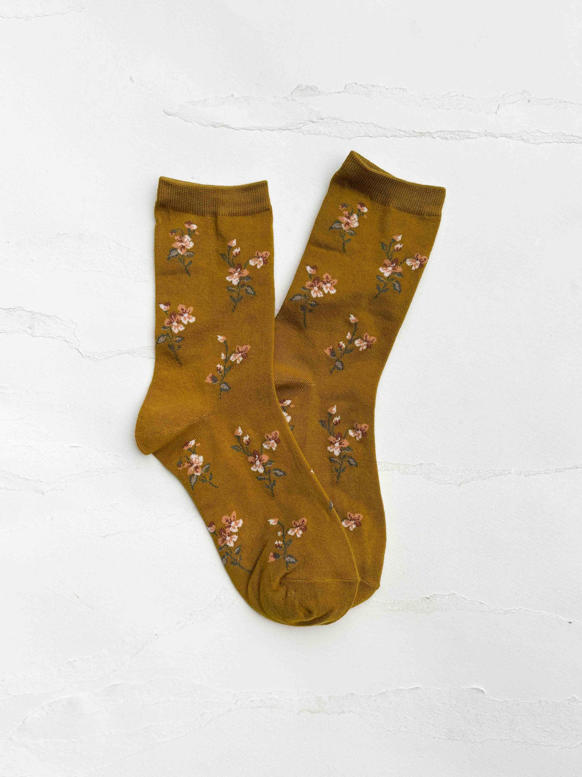 Vintage Style Floral Crew Socks