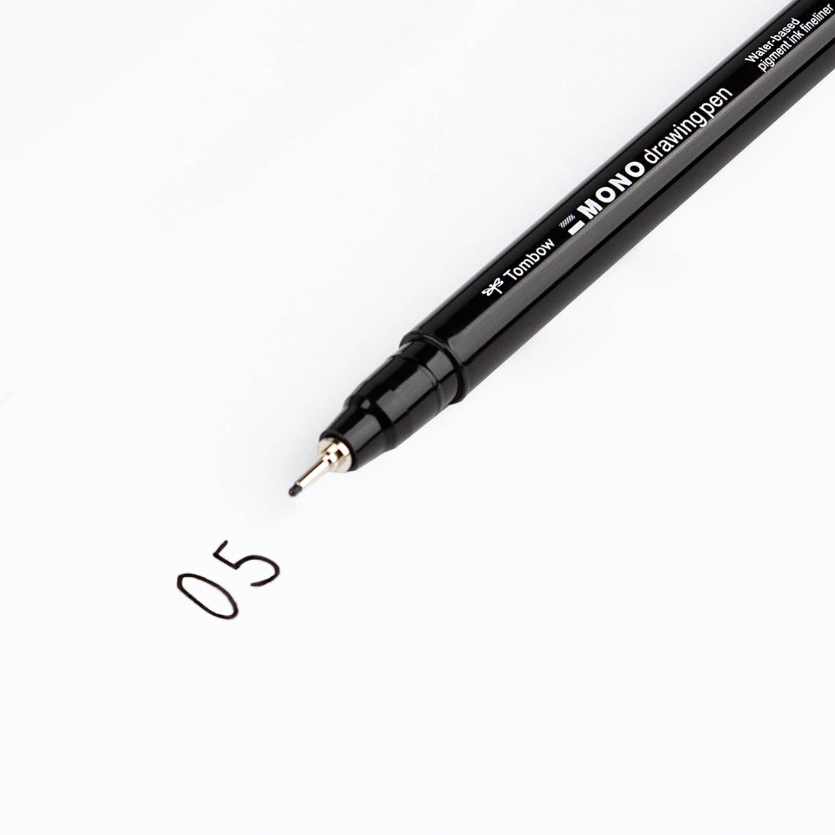 Tombow MONO Black Drawing Pen Six Tip Sizes