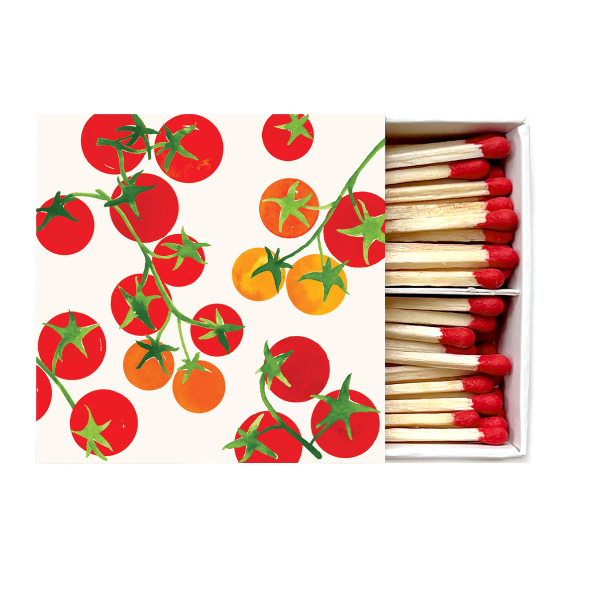 Tomato Vine Hand-Painted Watercolor Matches