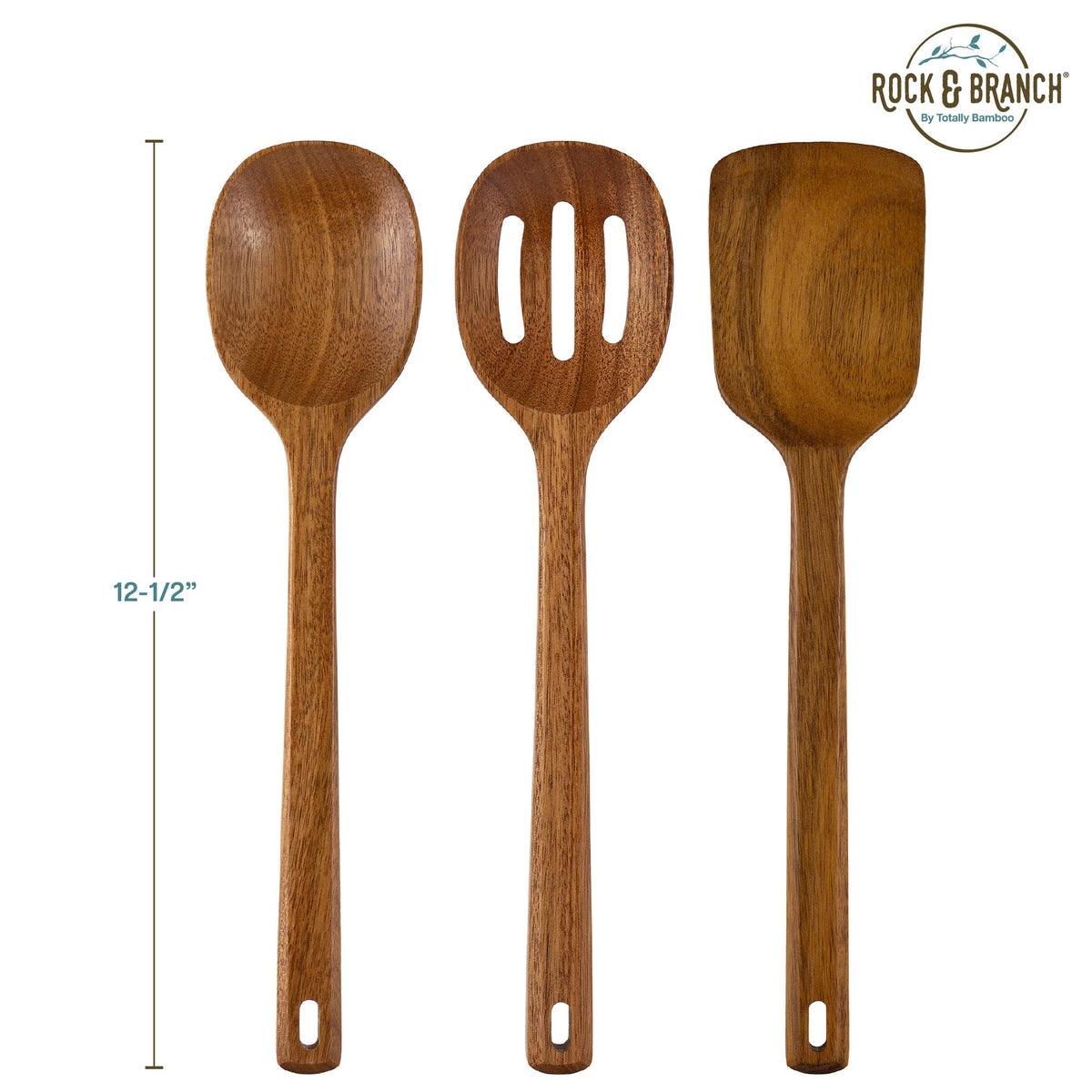 Acacia Wood Cooking Utensils Set for Nonstick Pans