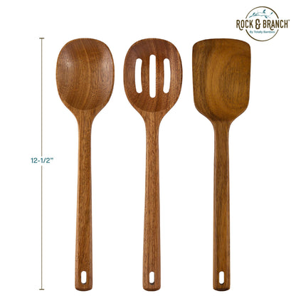 Acacia Wood Cooking Utensils Set for Nonstick Pans