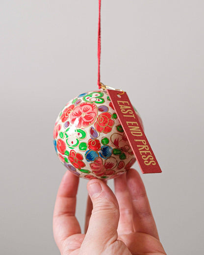 Crimson Flowers Bauble