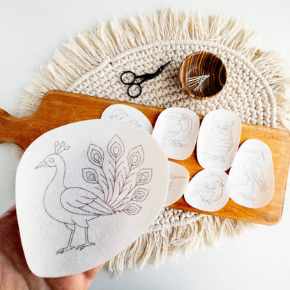 Bird Stick and Stitch Embroidery Patterns Set of 9