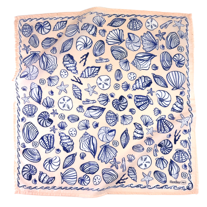Seashore Print Cotton Bandana No. 141