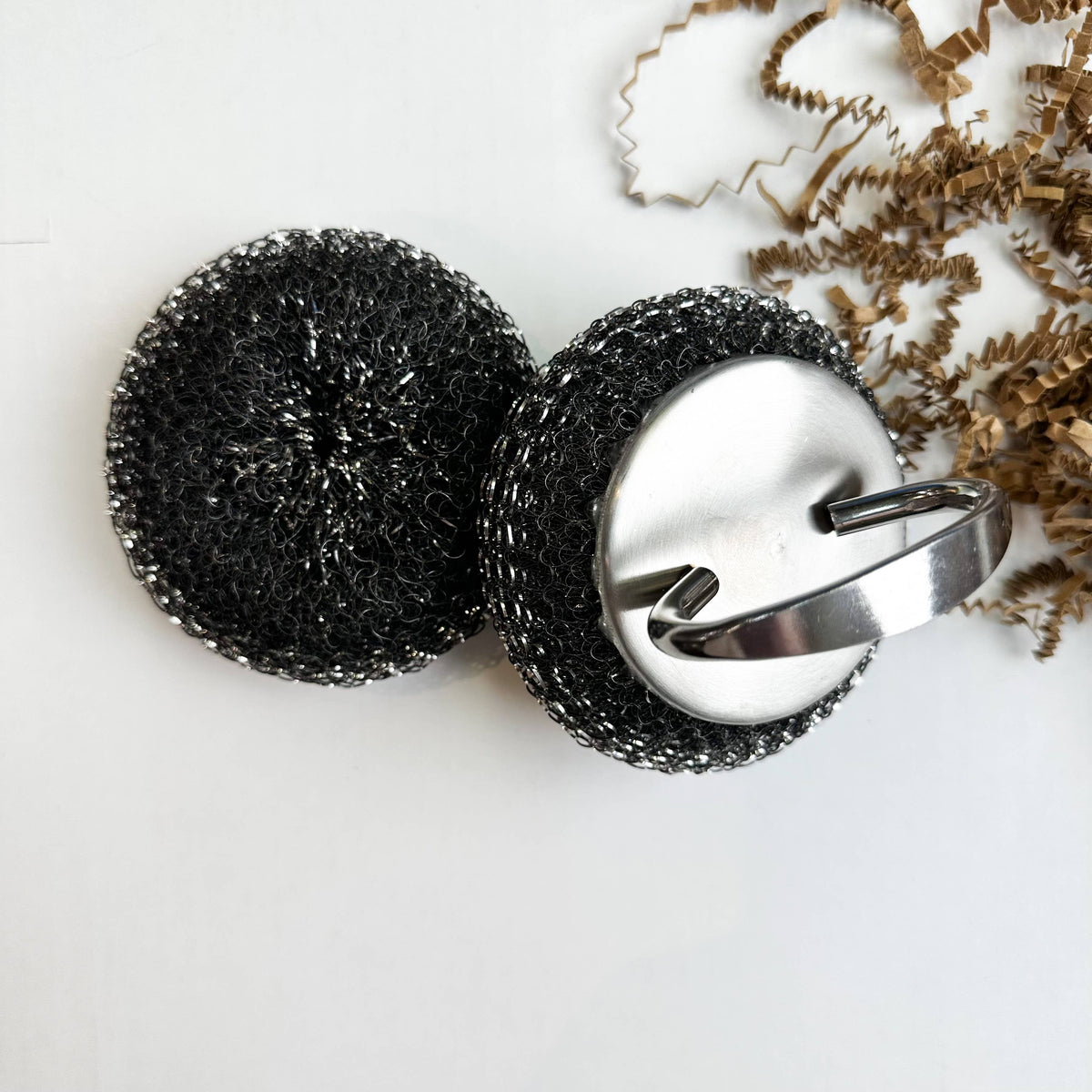 Stainless Steel Dish Scrubber with Handle