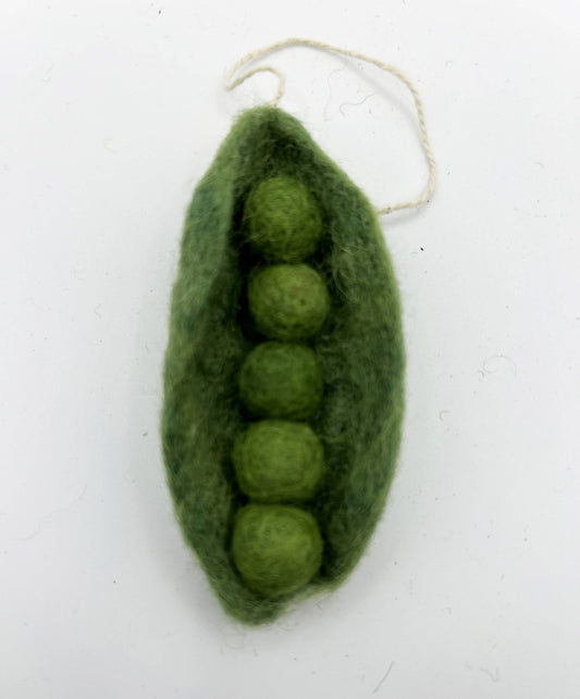 Felted Wool "Peas in a Pod" ornament