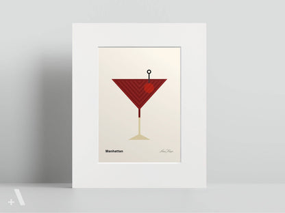 American Cocktails Illustrated Art Print