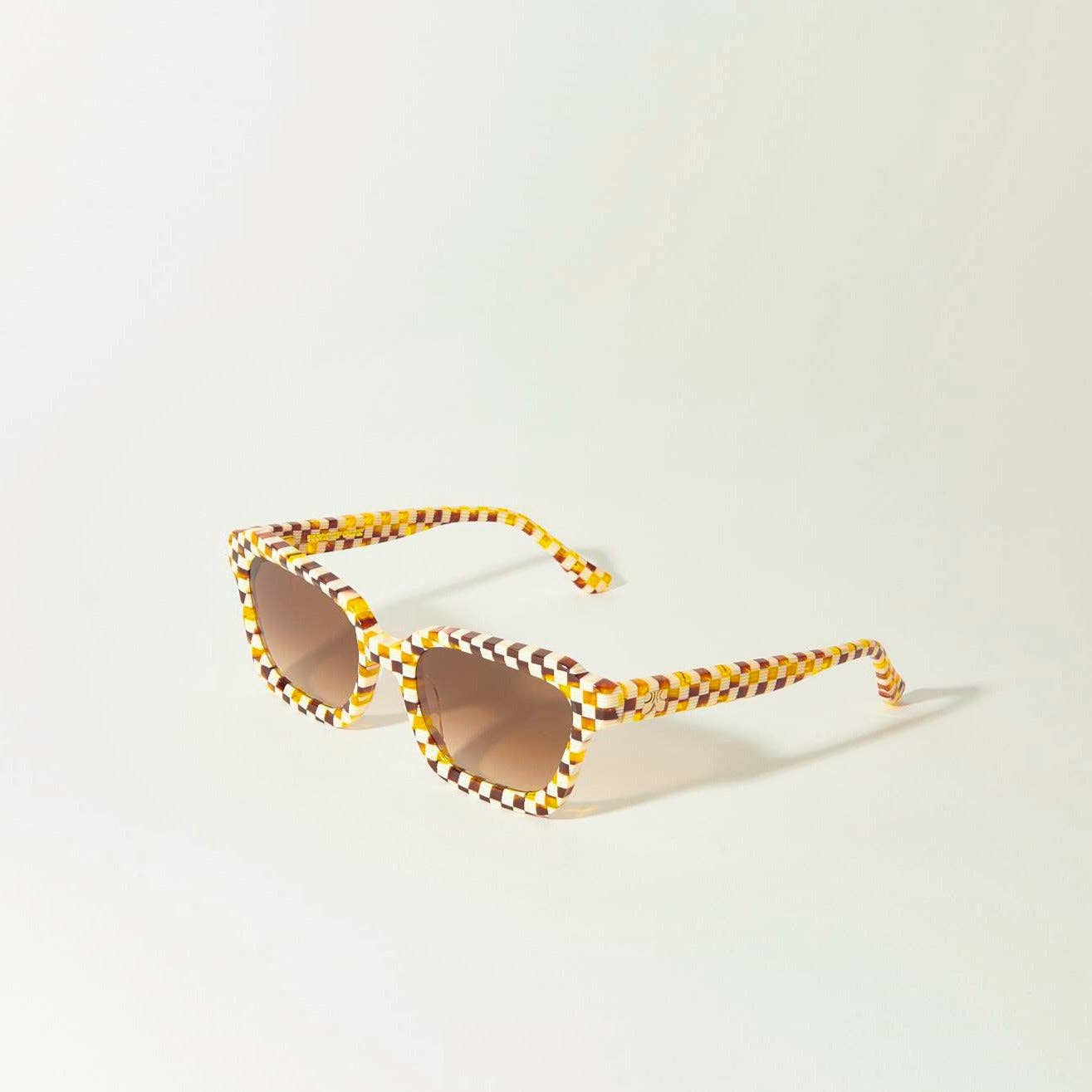 Demi - Checkered Square Sunglasses