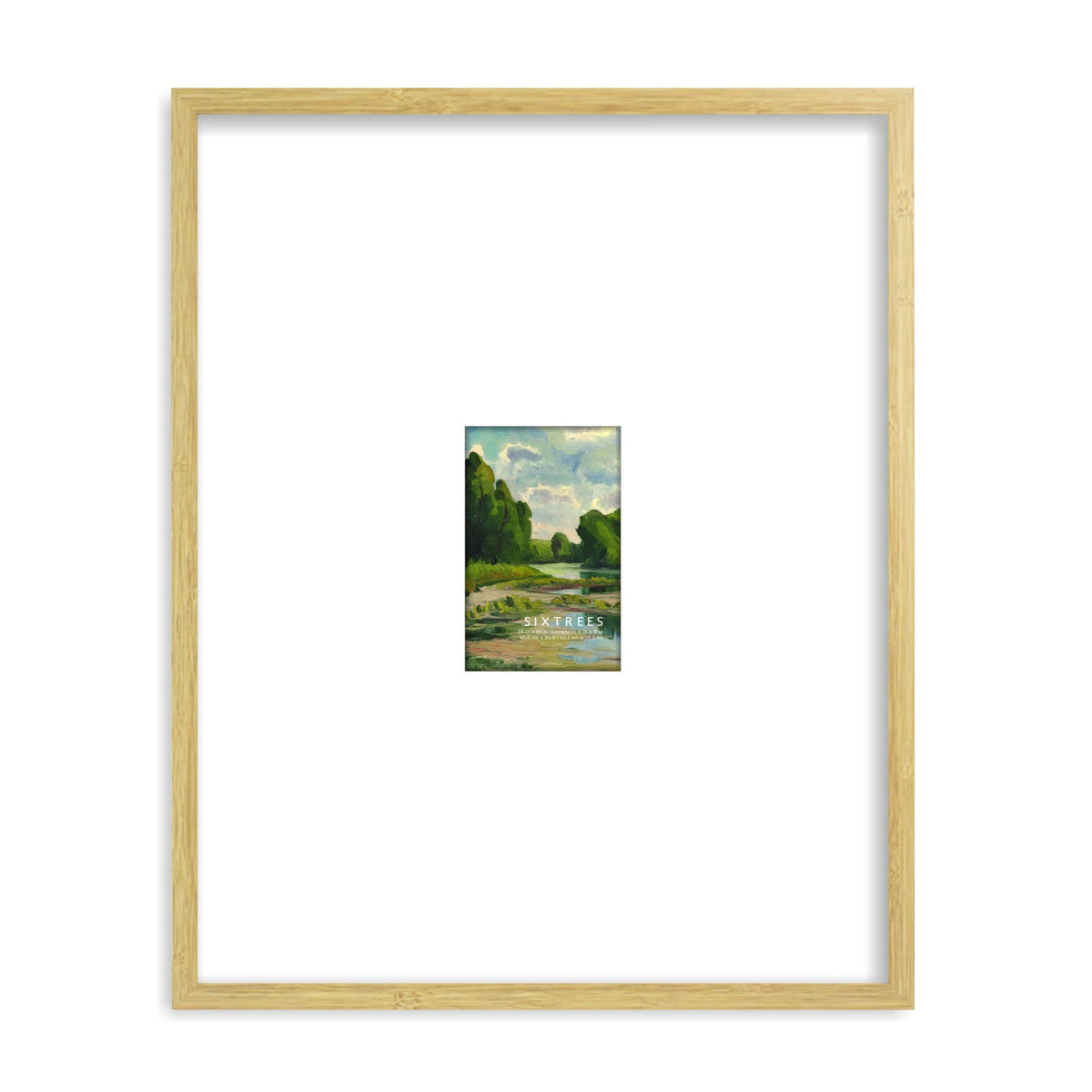 Matted Wood Picture Frame with Beveled Mat
