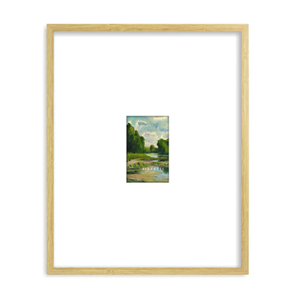 Matted Wood Picture Frame with Beveled Mat