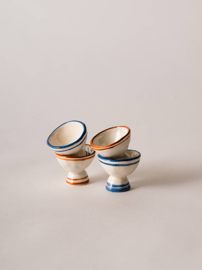 Striped Rim Ceramic Egg Cup