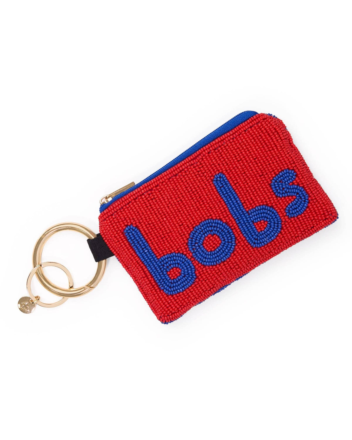 Beaded Statement Coin Purse, Compact Zip Pouch