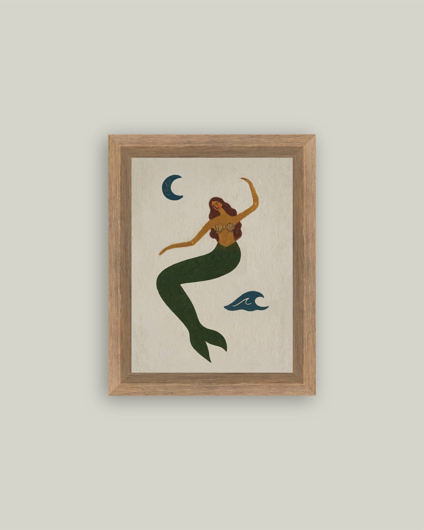 Moonlit Mermaid Framed Fantasy Art Print