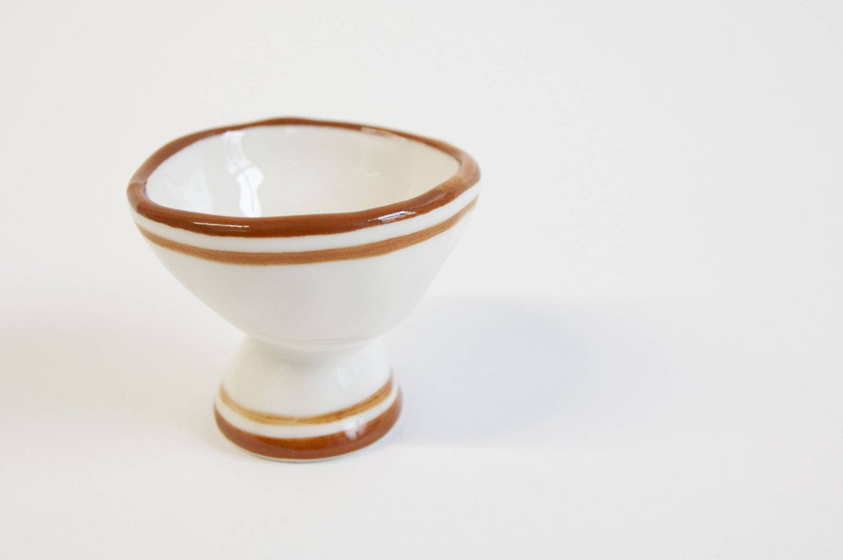Striped Rim Ceramic Egg Cup