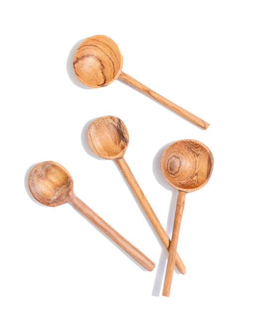 Hand-Carved Olive Wood Tea Spoon