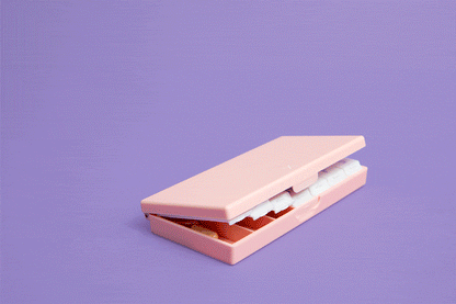 Blush Pink Matte Pill Box, 7-Day