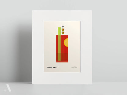American Cocktails Illustrated Art Print