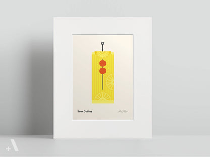 American Cocktails Illustrated Art Print