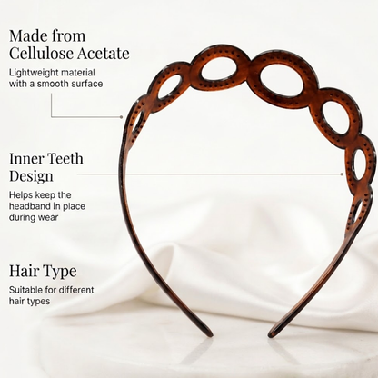 French Circle Tortoise Shell Acetate Headband