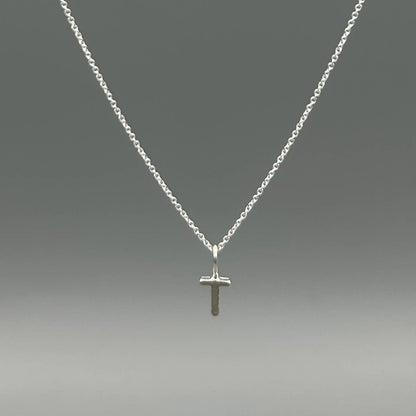 Sterling Silver Block-Letter Initial Necklace