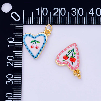 Enamel Heart Charm Necklace