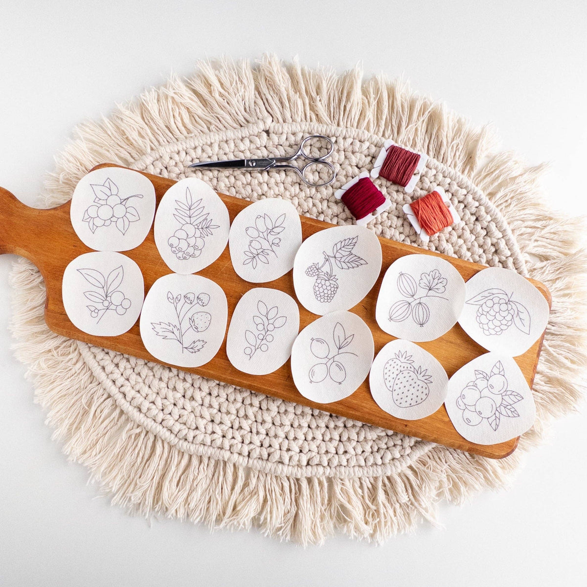 Berry Stick and Stitch Embroidery Patterns