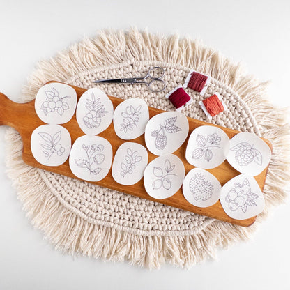 Berry Stick and Stitch Embroidery Patterns