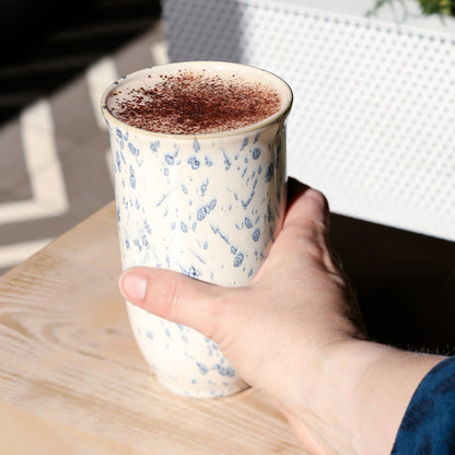 Orchid Speckled Ceramic Travel Mug with Lid, 16 oz