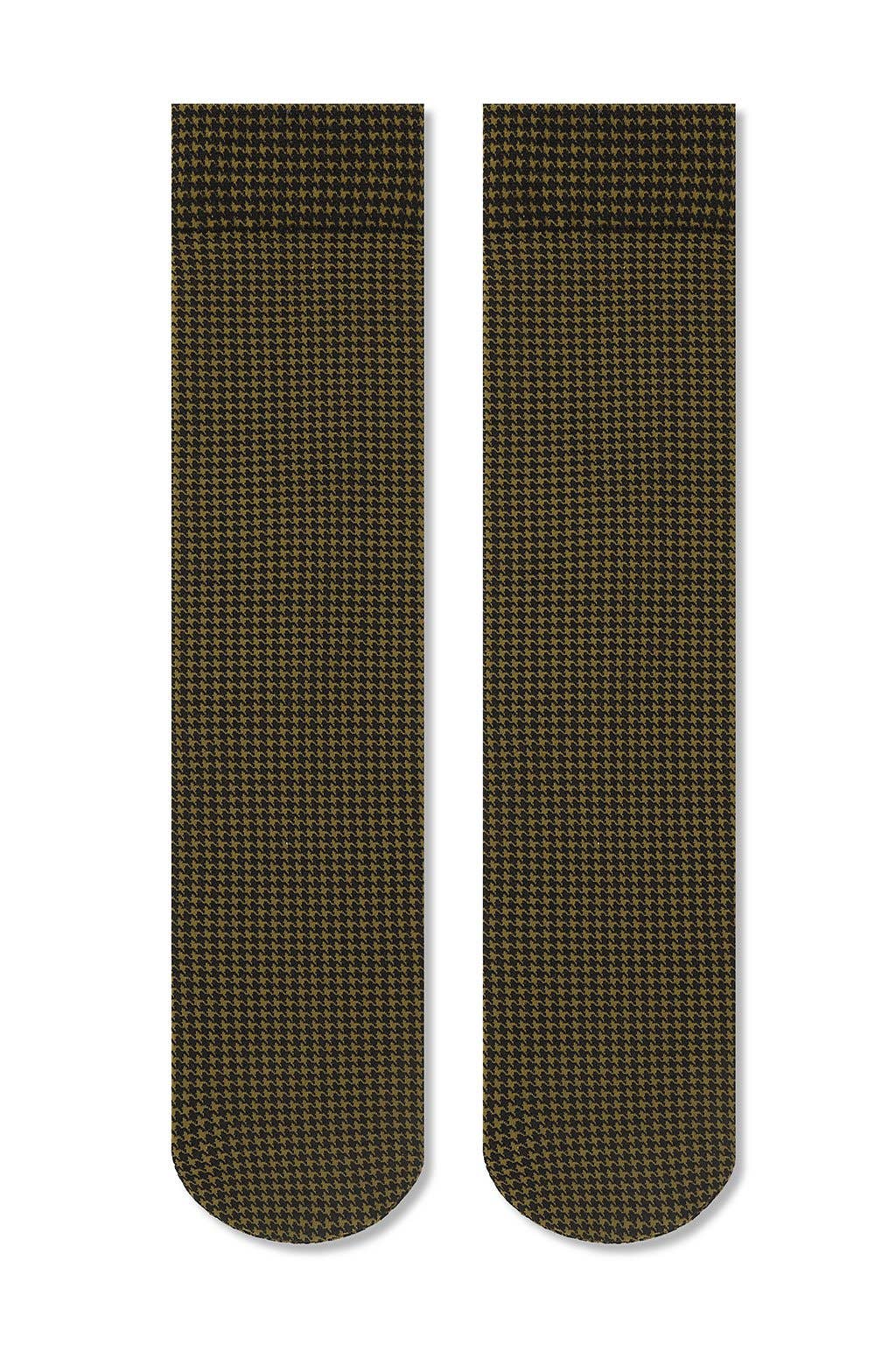 Grandpa Houndstooth Crew Sock