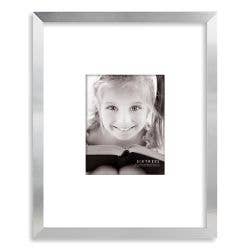 Matted Wood Picture Frame with Beveled Mat