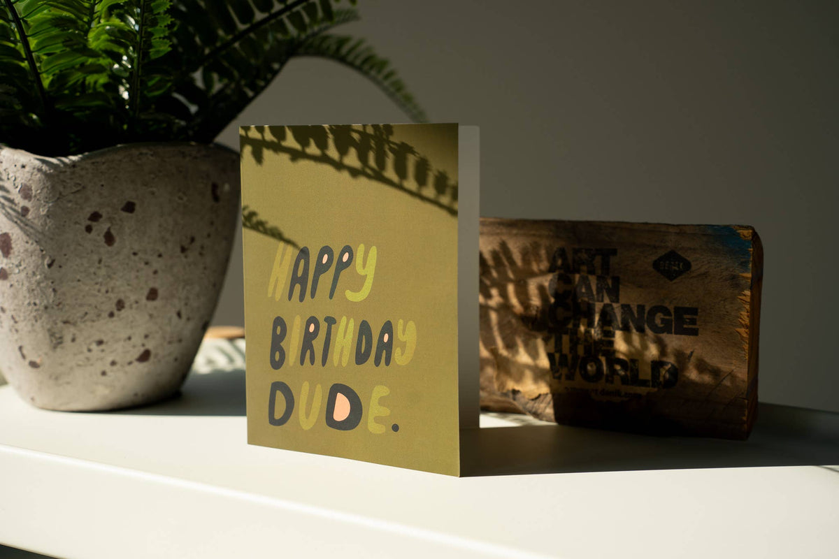 Birthday Dude Soft-Touch Notecard