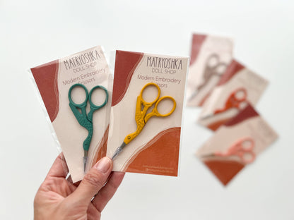 Bird scissors, small sewing scissors, stork scissors