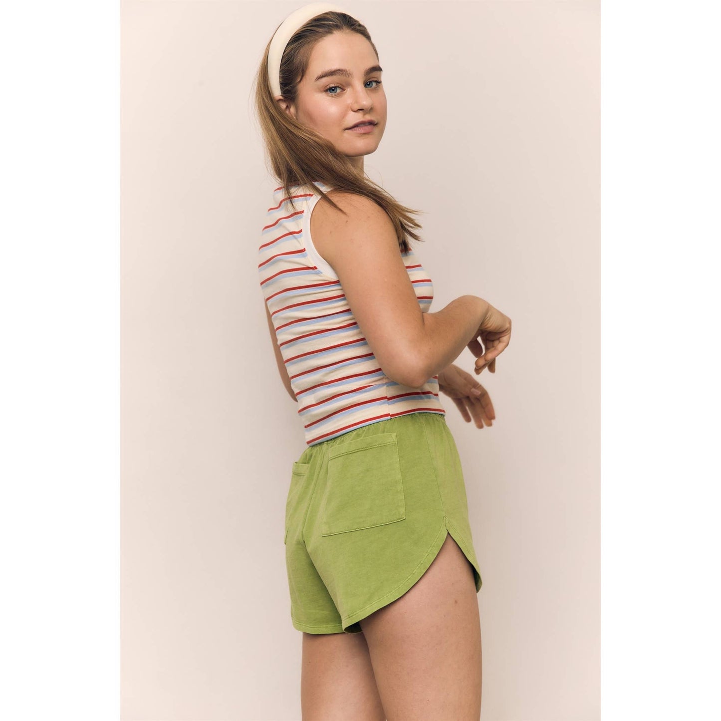 Stripped Sleeveless Cotton Tank