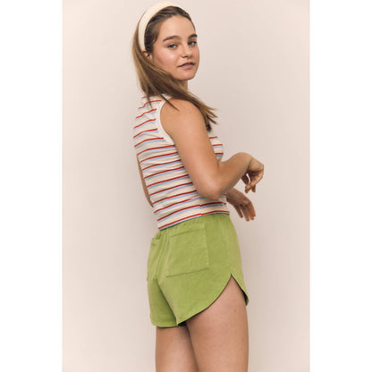Stripped Sleeveless Cotton Tank