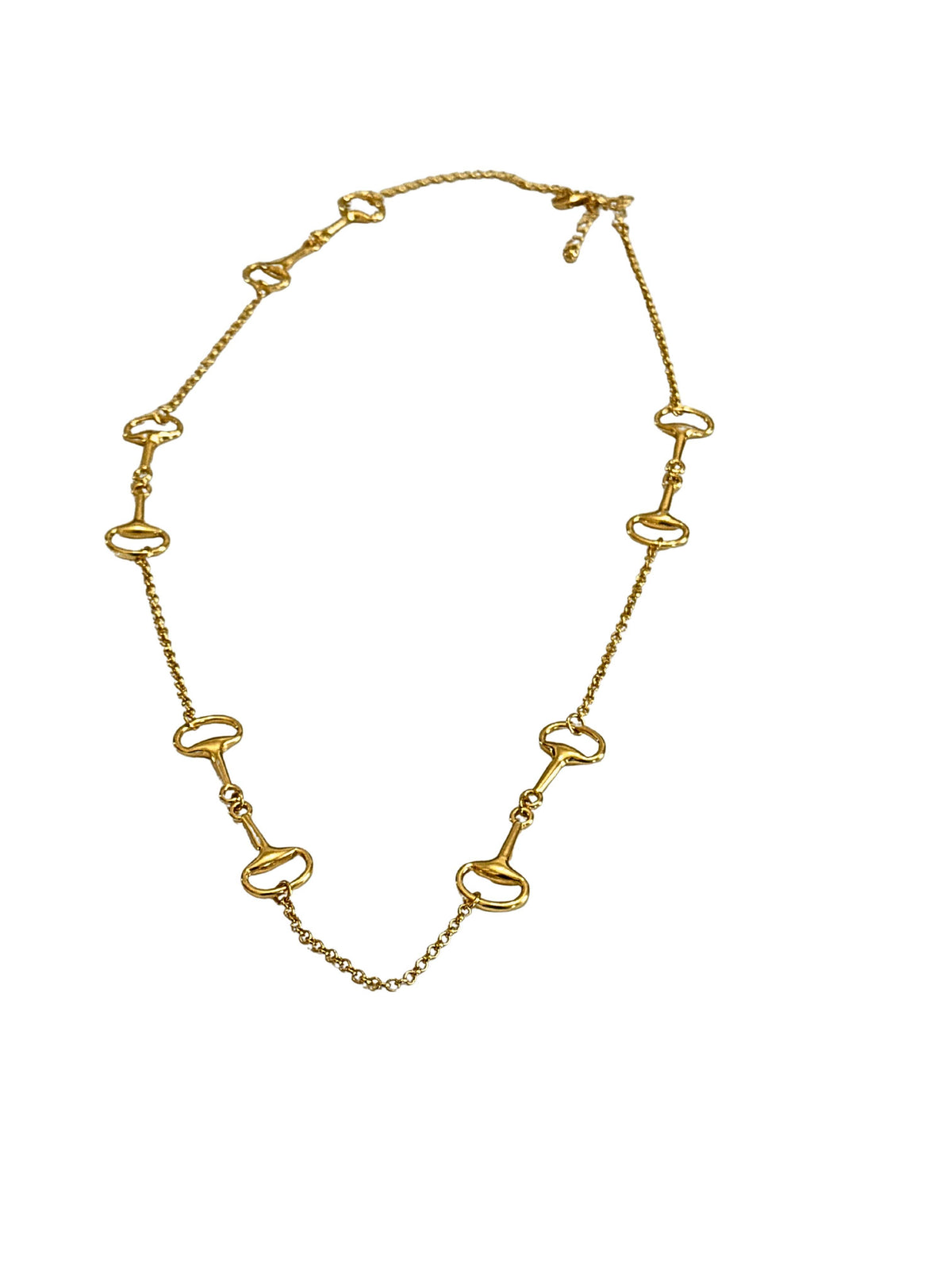 The Snaffle Equestrian Bit Long Chain Necklace