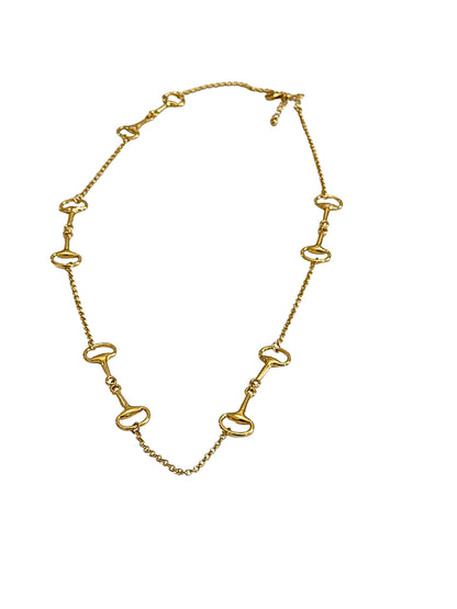 The Snaffle Equestrian Bit Long Chain Necklace