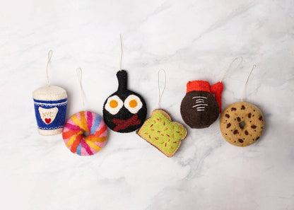 NYC Rainbow Bagel Felt Christmas Ornament