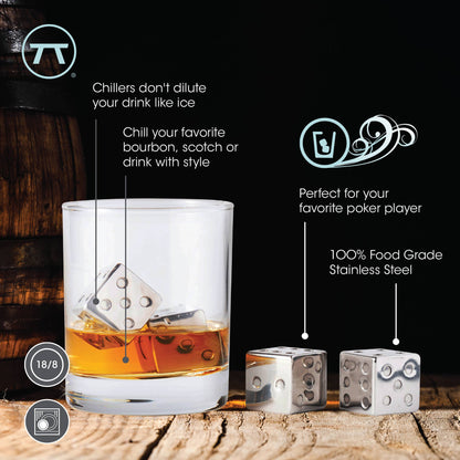 Stainless Steel Dice Whiskey Stones