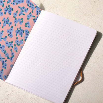 Market Flowers Foil-Stamped Lined Notebook