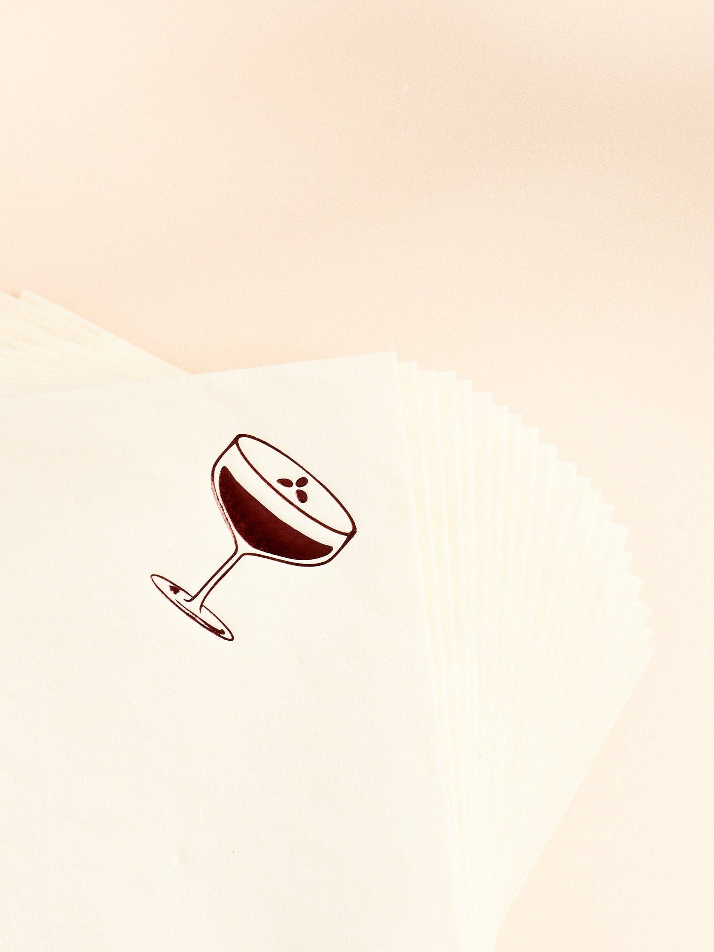 Espresso Martini Paper Beverage Napkins | Set of 20 Cream Cocktail Napkins