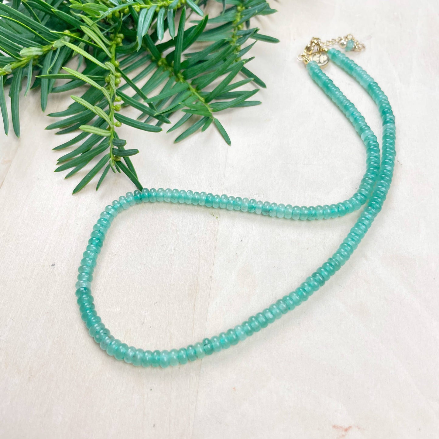 Green Aventurine Beaded Gemstone Necklace