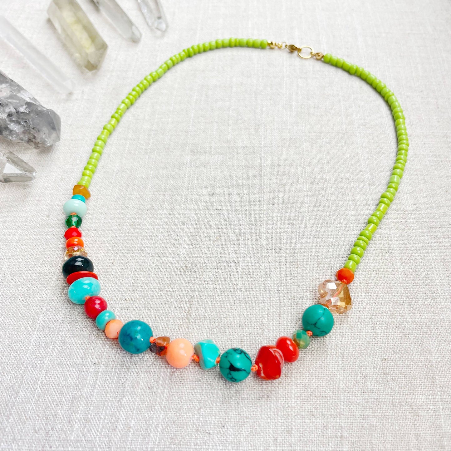 Tutti  Colorful Beaded Necklace