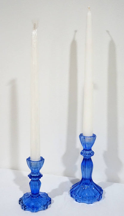 Glass Candlestick Holder, Taper Candle Stand