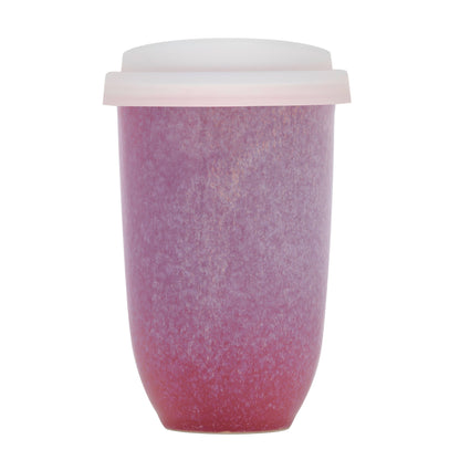 AstralBloom 12oz Ceramic Travel Mug with Lid