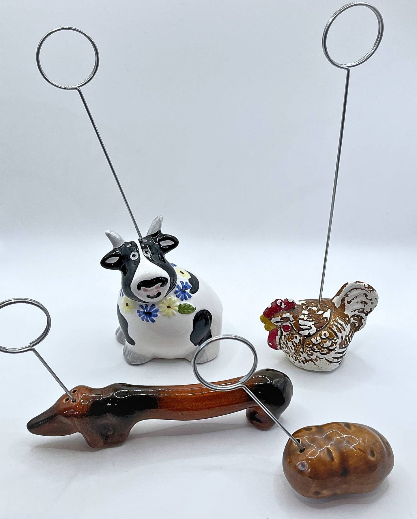 Vintage Salt and Pepper Shaker Photo Holder