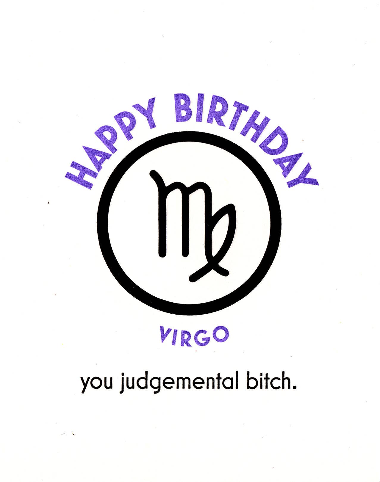 Virgo Birthday Greeting Card