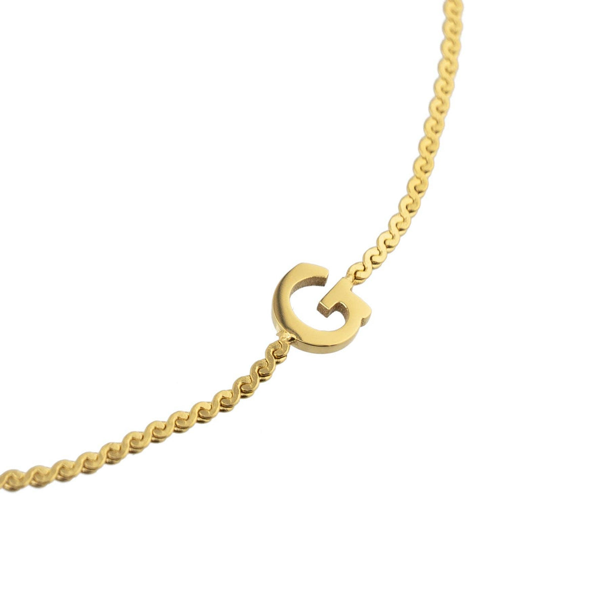 Dainty Waterproof Gold Initial Bracelet