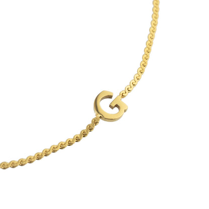 Dainty Waterproof Gold Initial Bracelet