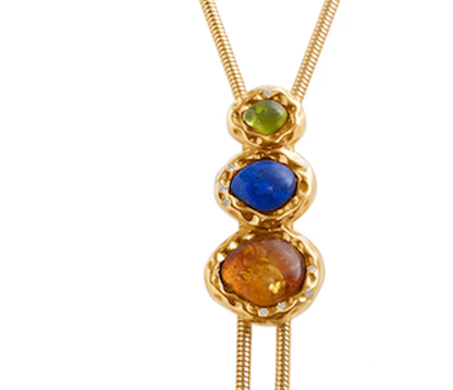 Bolo Pull Through Lariat Necklace, 42 Inch